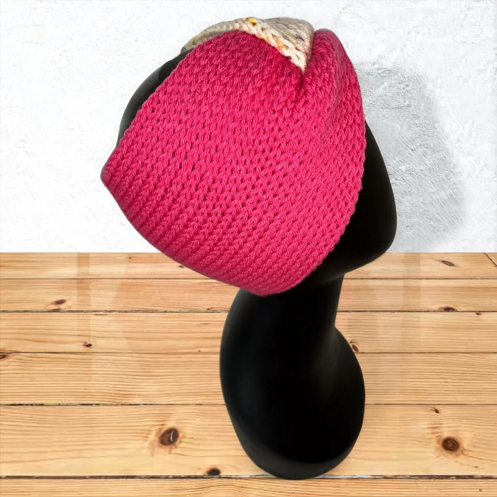 Handmade Knit Twist Ear Warmers Handcrafted Headband Hot Rose & Drizzle Me This - Picture 4 of 9